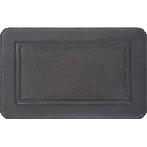 Badezimmermatte, Badematte, 40 cm x 60 cm, verdickte Badezimmermatte, schnell trocknend und saugfähig, maschinenwaschbar für Boden, Badewanne, Schwarz