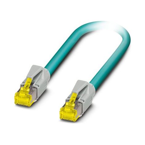Câble Ethernet catégorie 6a S/FTP Phoenix Contact, Bleu, 5m Avec connecteur Droit ( Prix pour 1 )