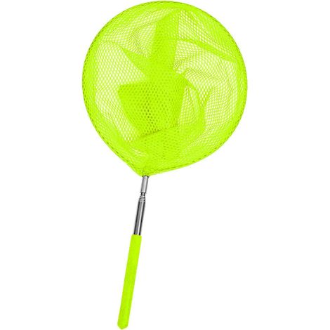 Cette épuisette pliable est idéale pour attraper en toute sécurité les poissons d'eau douce et d'eau salée. Elle est munie d'une poignée en métal et est de couleur jaune. (1/5)