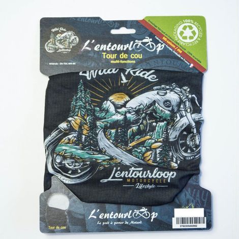 Motorrad-Halsband l'entourloop motorcycle wildride schwarz 100% (1/2)