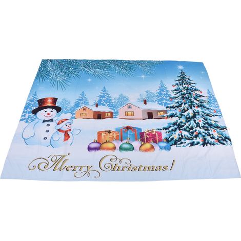 Weihnachtsteppich mit Schneemannmotiv, Wandbehang für das Wohnzimmer, 150 x 150 cm / 59,1 x 59,1 Zoll (1/5)