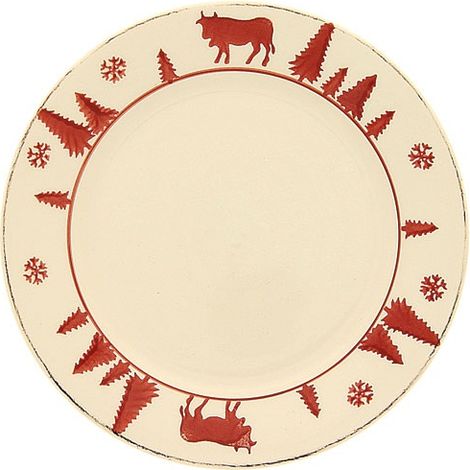 6 Piatti da Dessert 21,5 cm - Mucca Rossa - Tavolo e Cucina