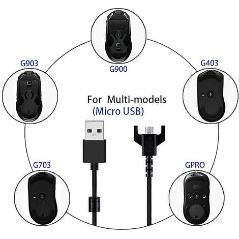 Câble de chargement USB pour accessoires de souris sans fil GPX G900 G903 G403 GPRO (1/4)
