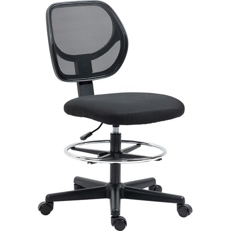 Chaise haute de bureau STORMY noire (1/5)