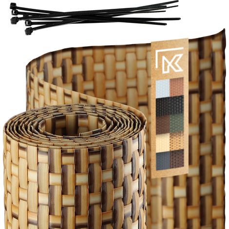KADAX Zaunband aus Technorattan, Sandig, 19 x 25 cm (1/5)