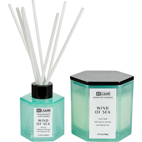 Bougie à la Cire de Soja et Parfum à Bâtonnets Senteurs Brise de Mer Classy Tint (1/5)