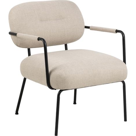 Dillon Sessel mit Armlehne beige.