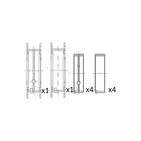 Coussinet de paliers de vilebrequin FAI AutoParts BM1068-025 HYUNDAI 21020-27900
