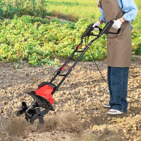 1200 W motobineuse électrique 36 cm, profondeur 22 cm, bineuse de jardin pour ameublir et préparer le sol (1/5)