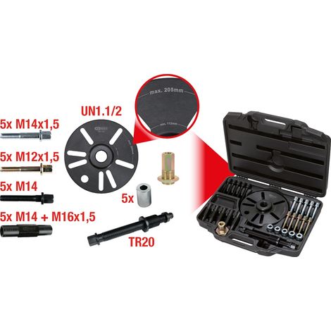 KS Tools Universal-Radnabenabzieher für PKW, SUV, + Transporter, 28-tlg (1/3)