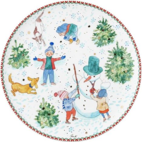 Assiette plate 22 cm - Collection de Noël 2025 - Jeux de Noël (1/3)