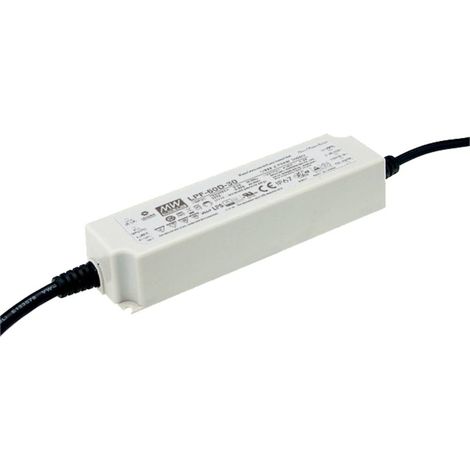 Mean Well LPF-60D-24 Driver per LED, Trasformatore per LED Tensione costante, Corrente costante 60 W 2.5 A 14.4 - 24 V/ (1/2)