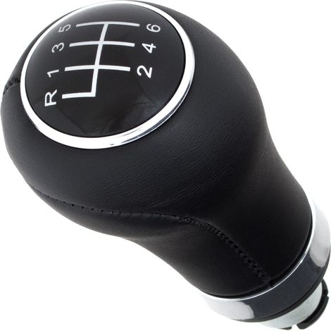 Audi A1 A2 A3 A4 A5 A6 Q3 Q5 Schaltknauf SCHWARZ + CHROM 6-GANG