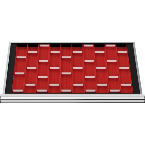 [NEUWERTIG] B-Ware Stier Schubladeneinteilung Muldenplatten Einsatz Innenmaß 800x450 Mm Rot 15 Mp