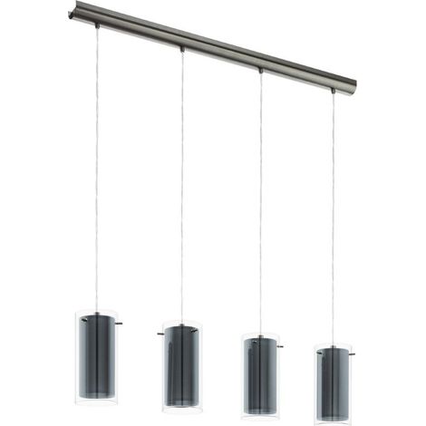Suspension Pinto Textil 4 lampes - Gris (1/3)
