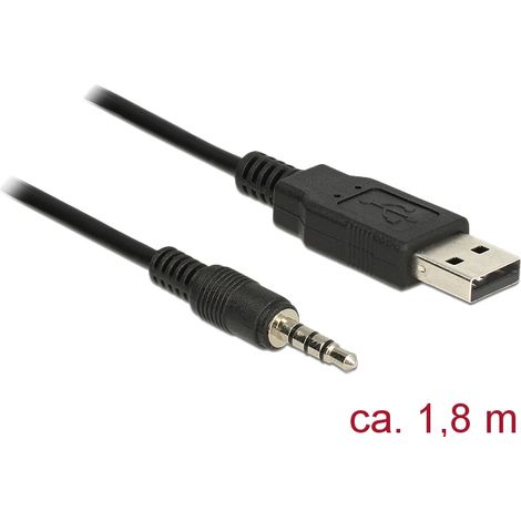 Delock Cable USB TTL male 3.5 mm 4 pin stereo jack male 1.8m (3.3 V)