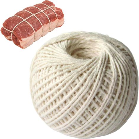 Ficelle de Boucher Fil Souple de 2 mm résistant 85 m  Ficelle pour Ficeler Viande Rôti pour saucisses, rôtissage, emballage, jardinage, crochet, tricot, bricolage, travaux (1/5)
