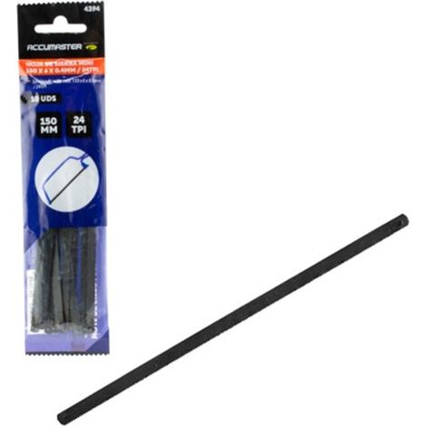 Hoja De Sierra Mini 150X6Mm 24TPI Acero Alta Resistencia (10 Piezas)