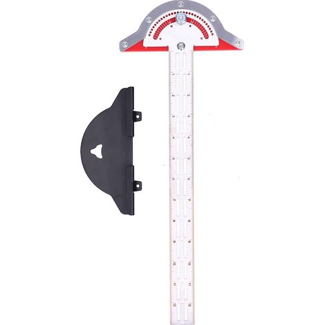 Règle de menuisier, rapporteur d'angle portable en acier inoxydable, outil de mesure d'angle, accessoire de charpentier, 38,1 cm / 15 pouces (1/5)
