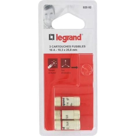 Legrand Fusibili ceramici grigi 16 A confezione da 3