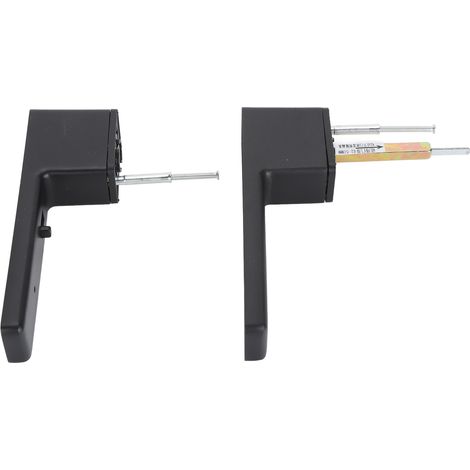 Poignée de porte réversible en alliage d'aluminium et acier inoxydable, design silencieux élégant, pour portes 42-50mm avec serrure à clé (1/4)