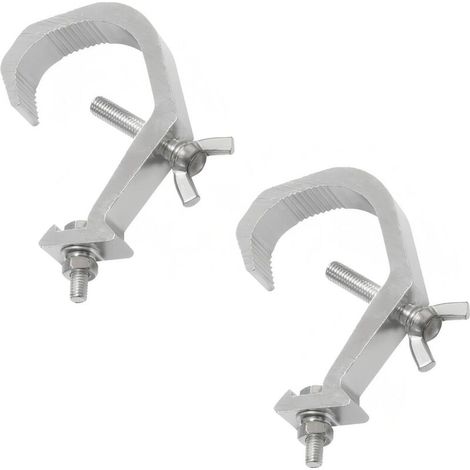 Lot de 2 Crochets Lumière DJ Fixation Truss Bracket, Crochet à Portique pour Éclairage Scène, 40-55mm (1/5)