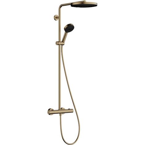 Hansgrohe Pulsify S Puro - Conjunto de ducha con termostato, diámetro 26 cm, 3 chorros, bronce cepillado 24236140 (1/5)