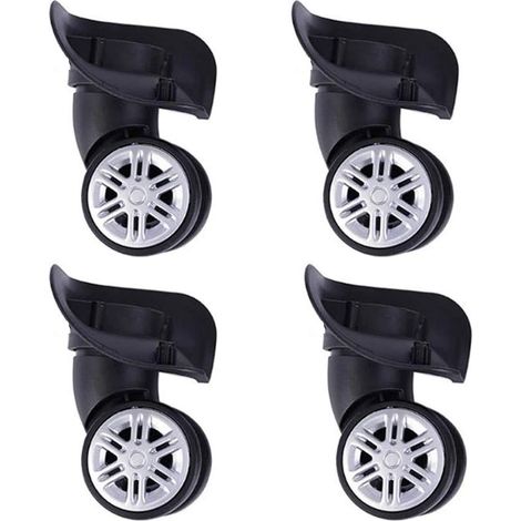 2 Paire Roues de Valise de Rechange pour Bagages Remplacement de la Roue roulettes Valise de Voyage Bagages Valise Roue Gauche et Droite Ensemble d'accessoires de Réparation -INHHUB (1/5)