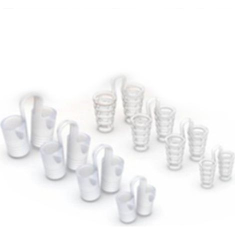 8 Paires de Vents de Nez en Silicone Doux, Portables et Inodores pour un Sommeil Apaisé, Sans Allergènes, avec Boîte de Rangement (1/5)