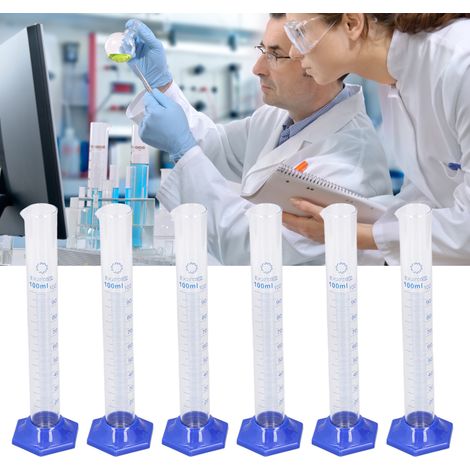 100-ml-Messzylinder, Messzylinder aus Glas, Laborausrüstung, verkauft in 10er-Packungen. (1/5)