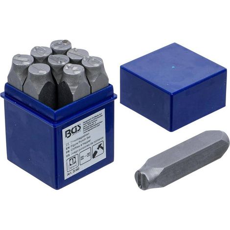 Chiffres à Frapper 12 mm - Acier, Lot Complet - Marquage Durable et Précis, Pro - D-Work (1/5)