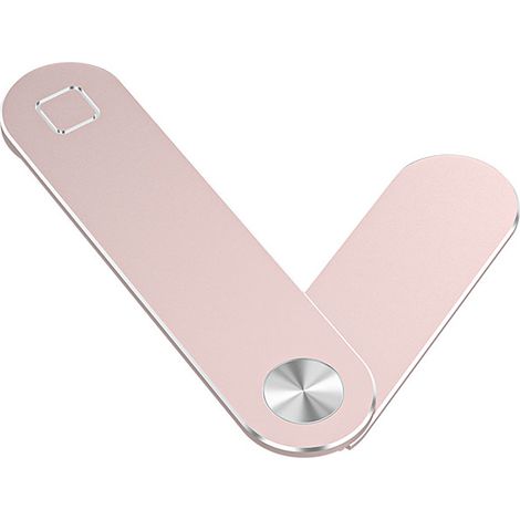 Lot porte-téléphone en aluminium rose or, aimanté réglable pour écran latéral d'ordinateur portable, support magnétique mobile. (1/5)