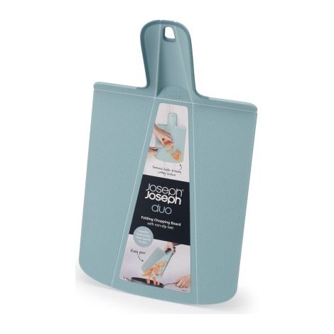 Tabla de Cortar Plegable Joseph Joseph Duo Azul, para Cocina, Antideslizante, Diseño Compacto, Resistente, Fácil Almacenaje, Superficie Duradera, Ideal para Espacios Pequeños