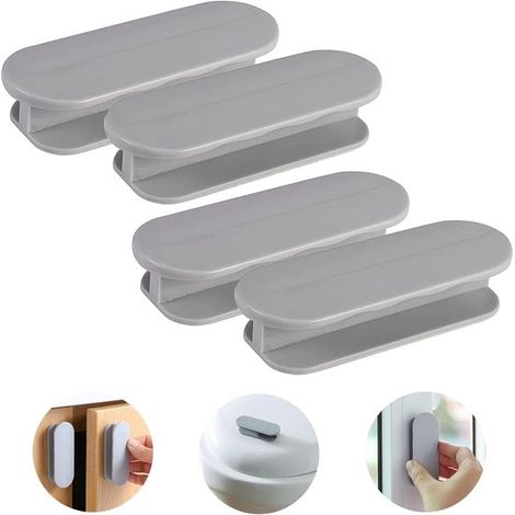 Selbstklebende Türgriffe 4 Stück 9 x 3 2 x 2 cm bohrfreie Schrankgriffe Balkontürgriffe selbstklebende Möbelgriffe aus Kunststoff geeignet für 3,2 (1/5)