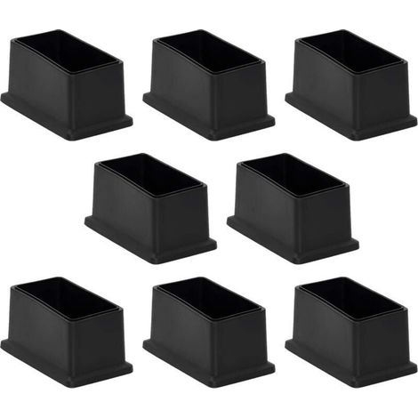 Lot de 8 embouts rectangulaires pour pieds de chaise en PVC non marquants - Protection du sol 25 x 50 mm (1" X 2") (1/4)