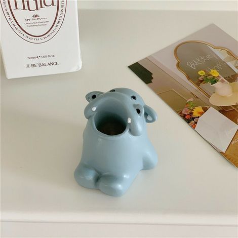 Bonito soporte para cepillos de dientes con dibujos animados para niños, divertido portalápices de resina, sencillo soporte para cepillos de dientes para mini animales (1/5)