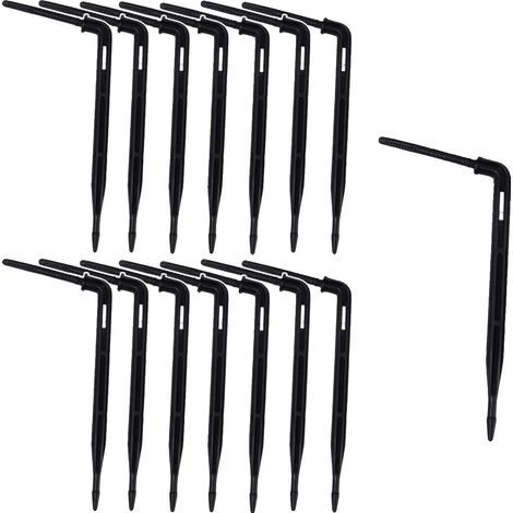 Kit d'irrigation micro goutte à goutte, goutteur flèche, débit réglable, Noir - 60pcs (1/2)