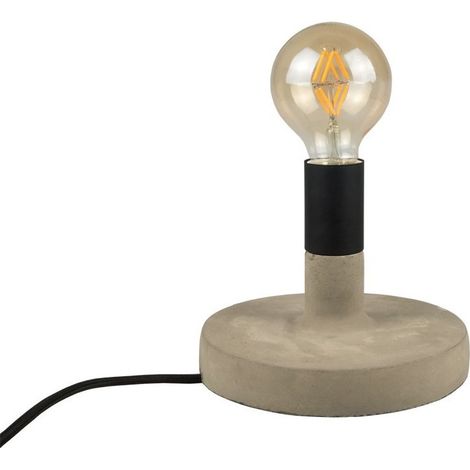 TRADE SHOP - Lampada Da Tavolo Scrivania Per Casa Ufficio In Calcestruzzo Effetto Pietra - (1/5)