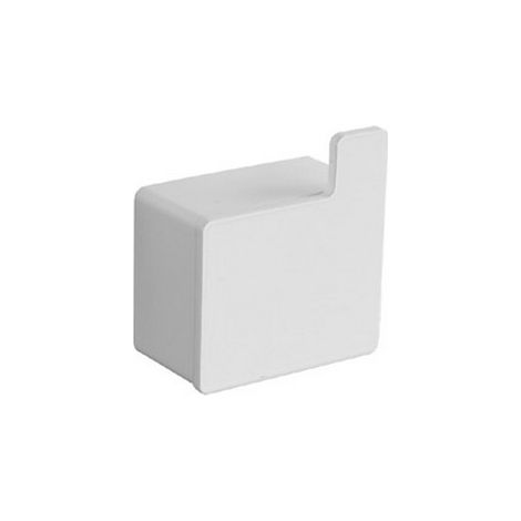 Appendino bagno gancio a destra in acciaio inox bianco opaco  NUEVO-B kamalu