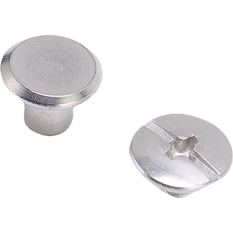 Kit de 50 paires de rivets en cuir de 4,6 x 5,1 x 8,9 mm (0,18 x 0,2 x 0,35 po) en acier inoxydable, à tête plate ronde, avec vis, pour la reliure et la décoration. (1/5)