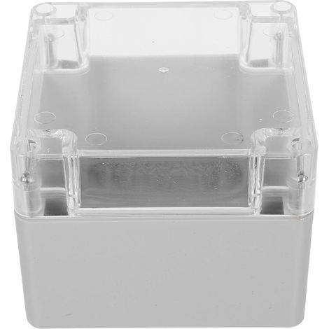 Boîte Étanche Plastique Solide pour Connexions Électriques avec Couvercle Articulé Transparent Accès pour Installation en Armoire de Contrôle ou Câblage Extérieur (1/5)