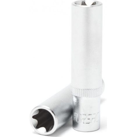 Bussola lunga TORX E10 da 1/2'' in acciaio Cr-V
