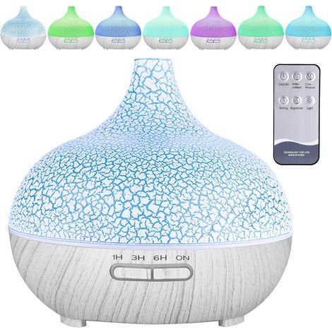 Diffusore di oli essenziali, umidificatore a ultrasuoni da 550 ml, diffusore elettrico per aromaterapia, luci LED a 7 colori (1/5)