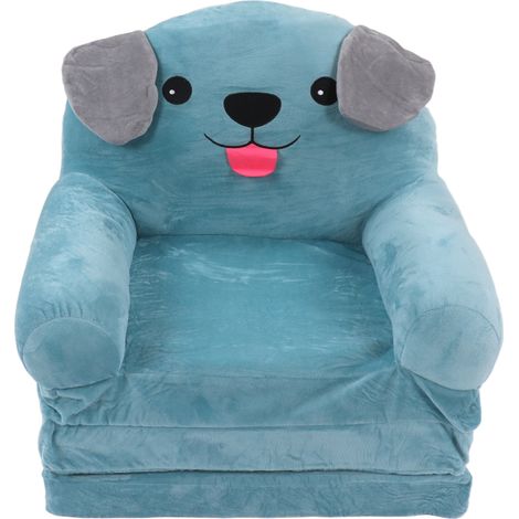 Sofá infantil plegable, de espuma de 3 capas, con funda de felpa, para dormitorio. (1/5)