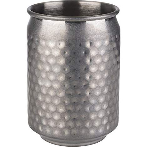 Tasse COOL, Ø 7,5 cm, hauteur 10,5 cm, 0,35 litre, acier inoxydable, aspect acier vieilli, surface martelée (1/5)