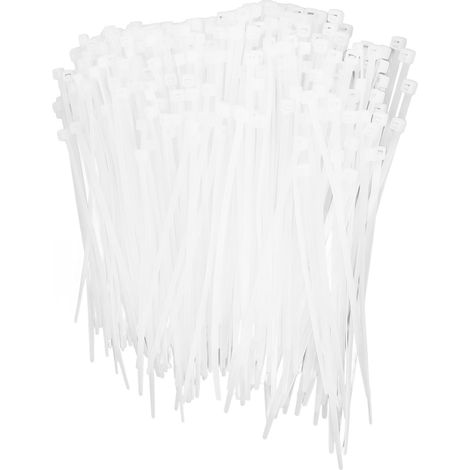 500 attaches de câbles auto-bloquantes 15cm en nylon résistant à la chaleur et à la corrosion, pour gestion de cordons extérieurs. (1/5)