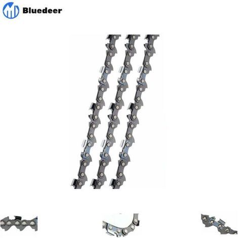 Lot de 3 Chaîne de tronçonneuse 3/8"LP 52 maillons 1,1mm 35cm Faible Rebond Compatible avec Bosch AKE 35 S AKE 35-19 S, Einhell, Husqvarna, Makita, Dolmar, Oregon et autres F Bluedeer Guide et chaîne (1/5)
