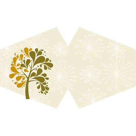 Couvre-visage mode réutilisable - Arbre doré (Adulte)- Vendu par 1 (1/2)