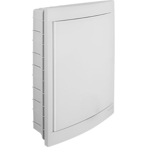 Panasonic – Tableau nu encastrable 24 modules – Indice IP40 – Classe 2 – Porte opaque pour intégration murale – Rail DIN galvanisé (1/2)