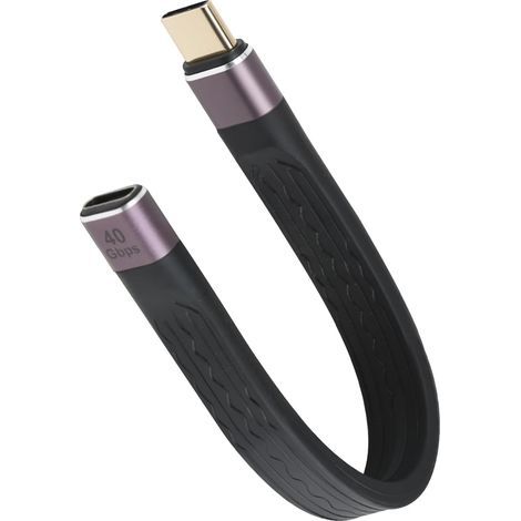 40Gbps Rallonge USB C 100W Câble d'Extension USB 4.0 avec Thunderbolt 3, Type C Mâle à Femelle Prolongateur Cable Vidéo 4K 60Hz Data Cable Compatible avec iPhone 16/15 MacBook iPad Galaxy S24 S23 (1/5)